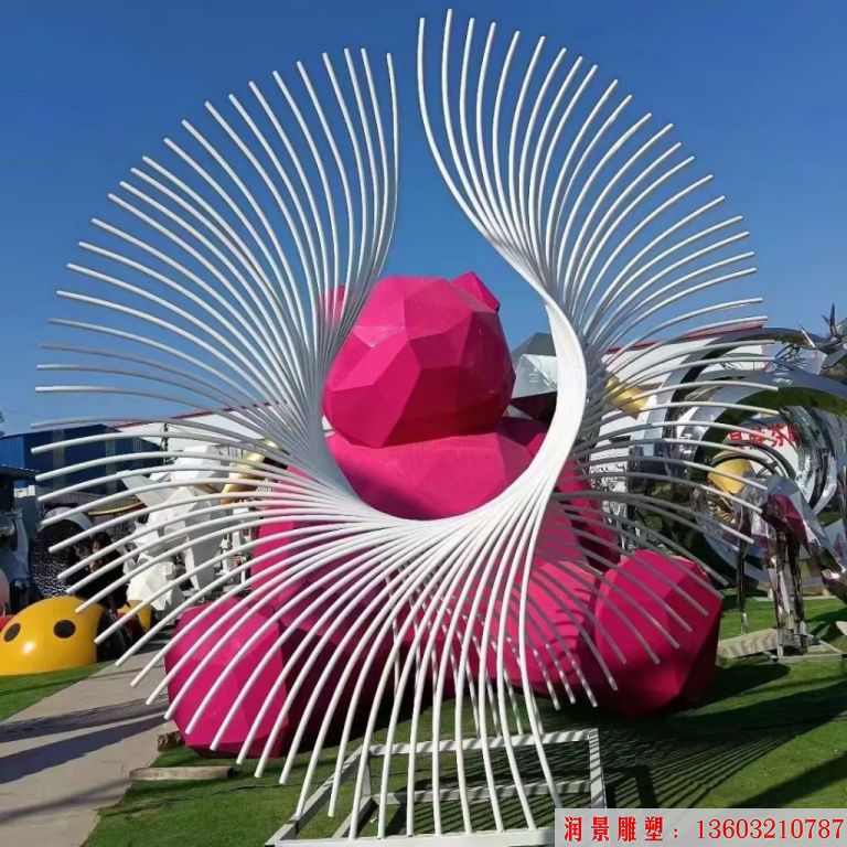 不銹鋼鳳尾雕塑1