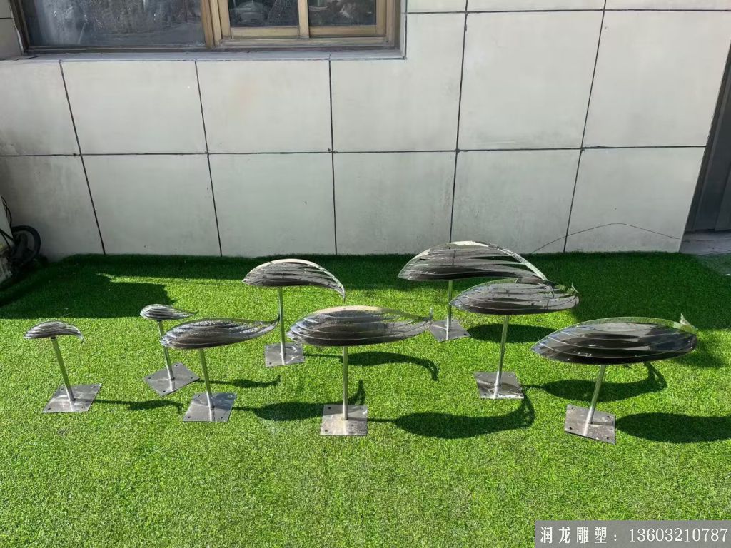 不銹鋼抽象魚(yú)雕塑 廠家加工定制抽象魚(yú)雕塑 噴漆鏡面工藝